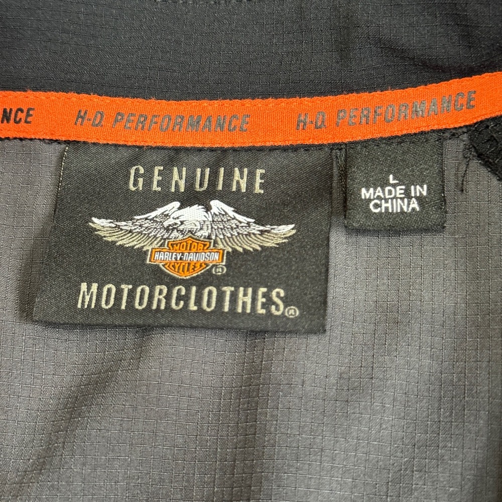 Harley-Davidson Mens Grey Black Performance Ripstop Short Sleeve Button Up Shirt - Picture 4 of 6